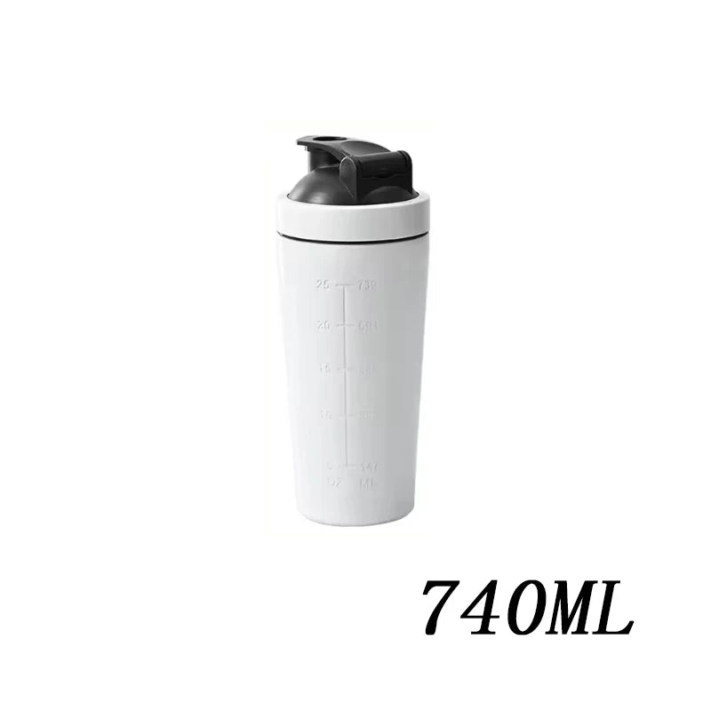 Stainless Steel Protein Powder Shaker Bottle With Steel Ball Leak Proof Gym Fitness Sport Whey Shakes Cup Fitness Sports Mug