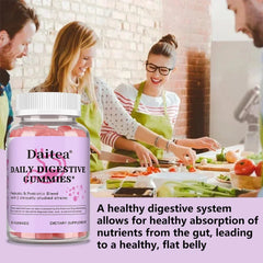 Probiotic + Prebiotic Gummies - Promote Intestinal Health, Enhance Immunity, Balance Flora, and Increase Energy Levels