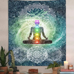 Chakra Lotus Spiritual Wall Tapestry