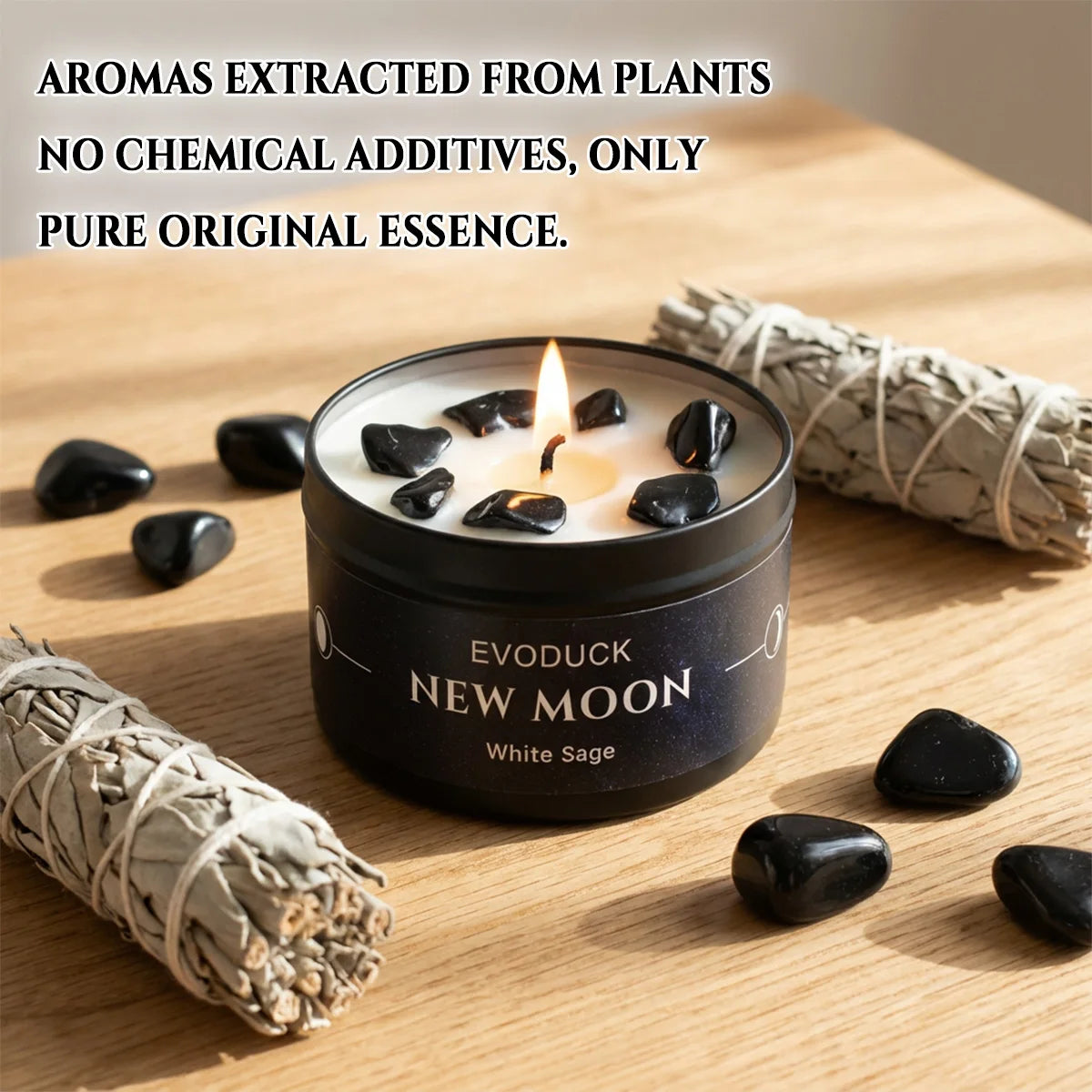 New Moon Crystal Energy Scented Candle