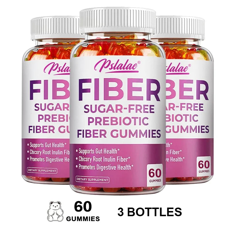 Prebiotic Sugar-Free Fiber Gummies - Supports Digestive Health, Promotes Overall Gut Health, and Regulates Stomach Function