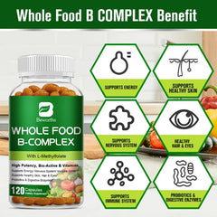 BEWORTHS B-COMPLEX Capsule Contains Vitamin B1, B2, B3, B5, B6, B12 Support Immune ,Skin ,Eyes Health Daily Vitamin Supplements