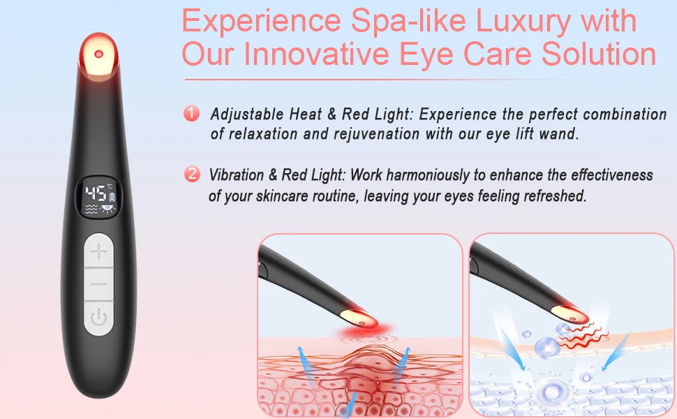 LED Eye Massager Wand for Dark Circles & Puffiness