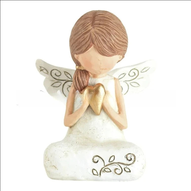 Resin Praying Angel Bible Statue