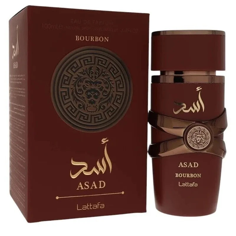 Lattafa Asad Bourbon Eau De Parfum Spray 3.4 oz (100 ml) Unisex Nuevo en caja Sellado Original