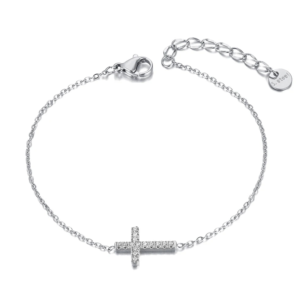 Stainless Steel Cross Faith Bracelet