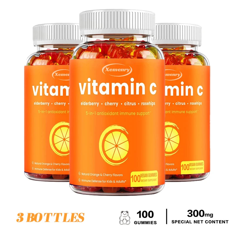 Vitamin C Gummies - Maximizes Absorption, Strengthens The Immune System, and Promotes Collagen Production, Antioxidant