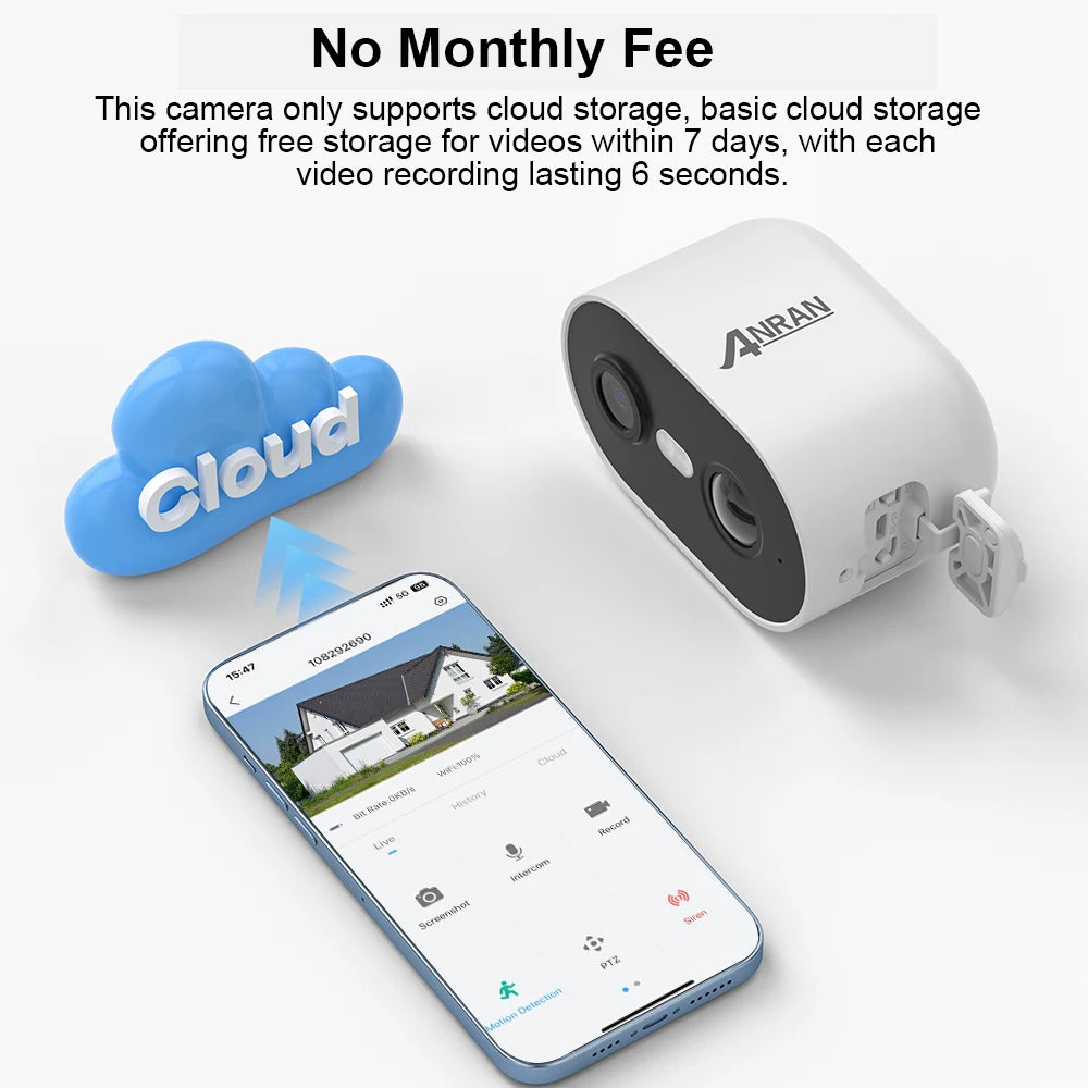 2K Wireless Rechargeable Security Camera