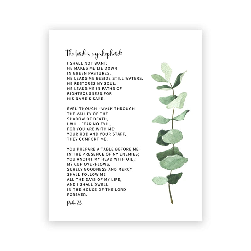 Psalm 91 Bible Verse Canvas Wall Art