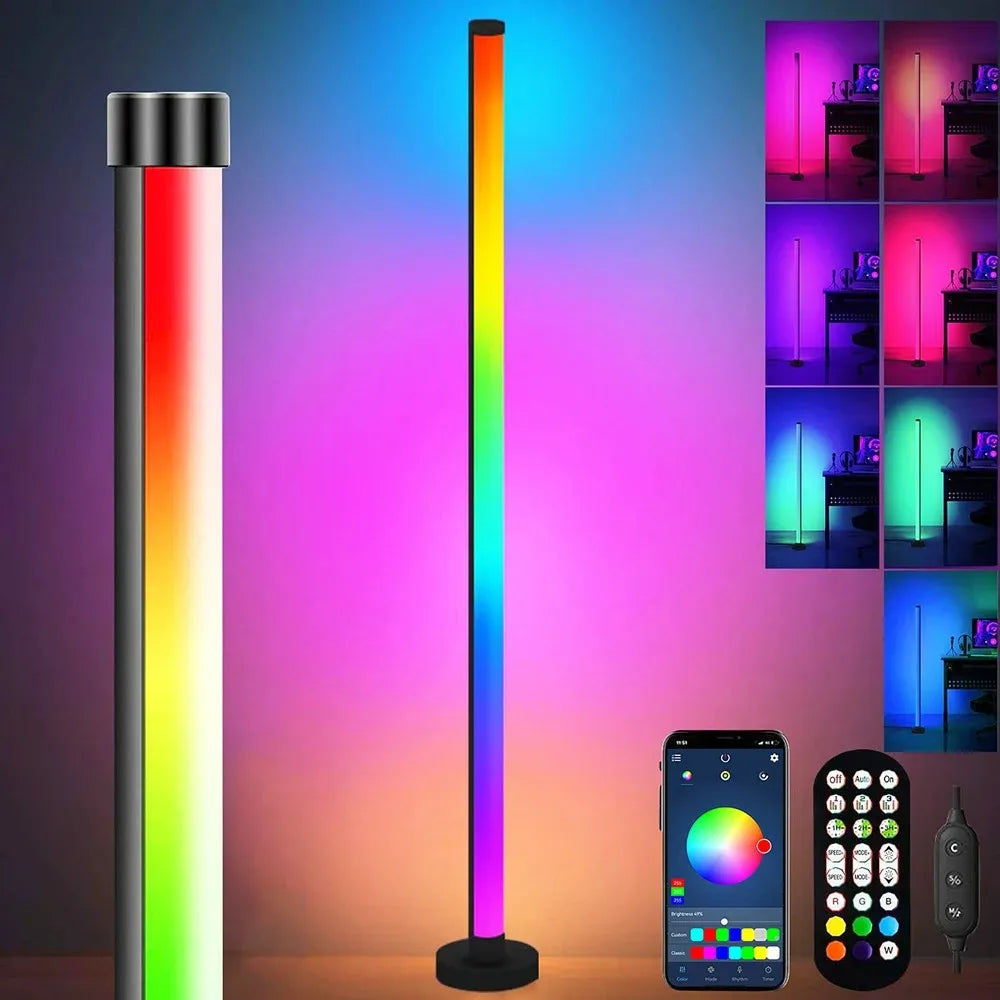 RGB LED Corner Floor Lamp