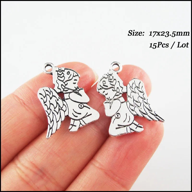 Praying Angel Wings Pendant Charms