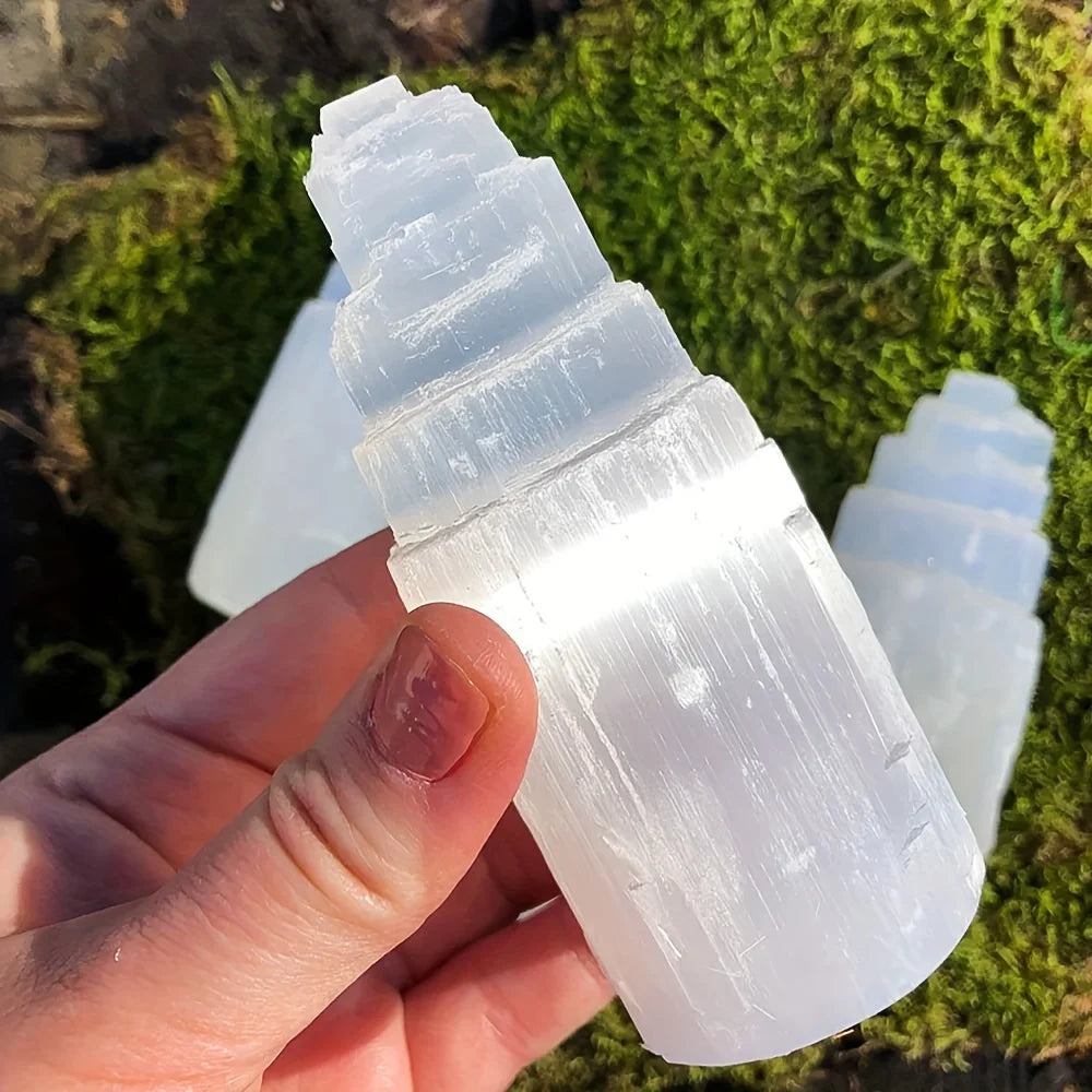 Selenite Crystal Tower Energy Decor