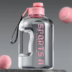 1.7/2.7L Large Capacity Sports Water Bottle Plastic Drinking Bottles with Time Scale Outdoor Camping Hiking Gym Men Water Kettle