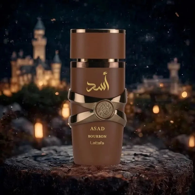 Lattafa Asad Bourbon Eau De Parfum Spray 3.4 oz (100 ml) Unisex Nuevo en caja Sellado Original