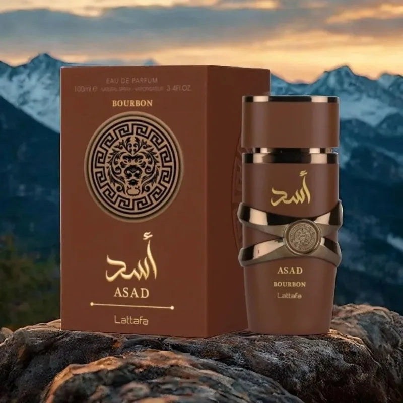 Lattafa Asad Bourbon Eau De Parfum Spray 3.4 oz (100 ml) Unisex Nuevo en caja Sellado Original