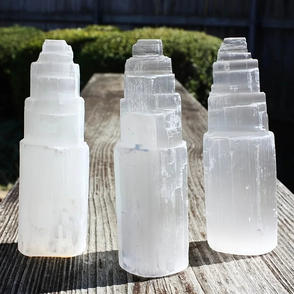 Selenite Crystal Tower Energy Decor