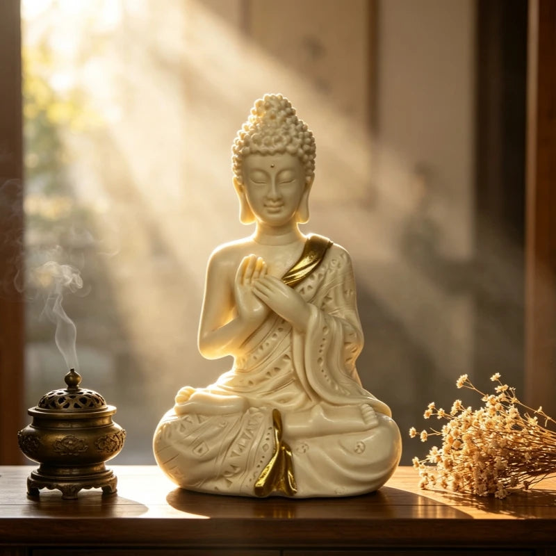 Resin Buddha Meditation Home Decor Statue