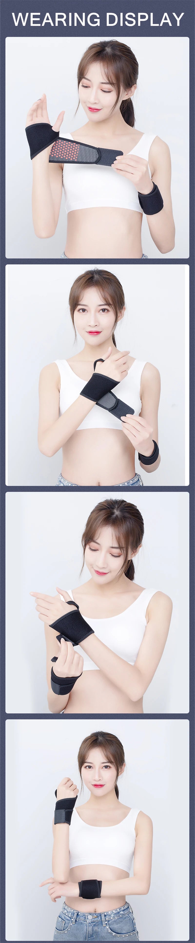 Self-Heating Magnetic Wrist Support Brace for Pain Relief