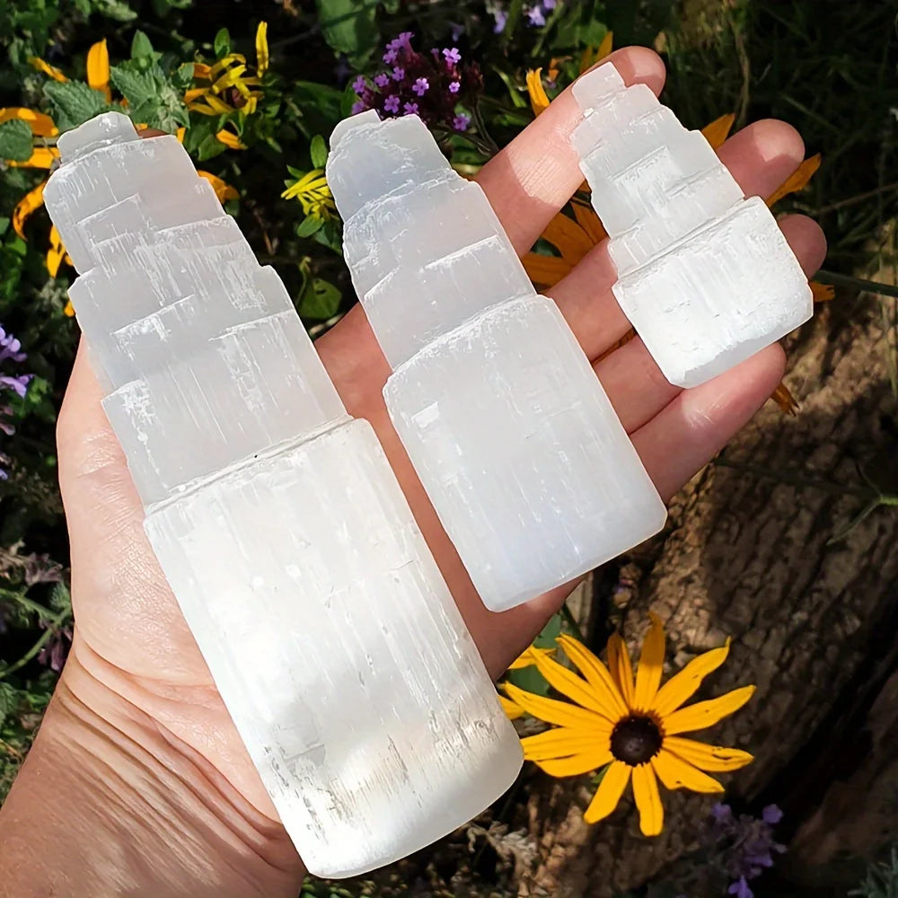 Selenite Crystal Tower Energy Decor