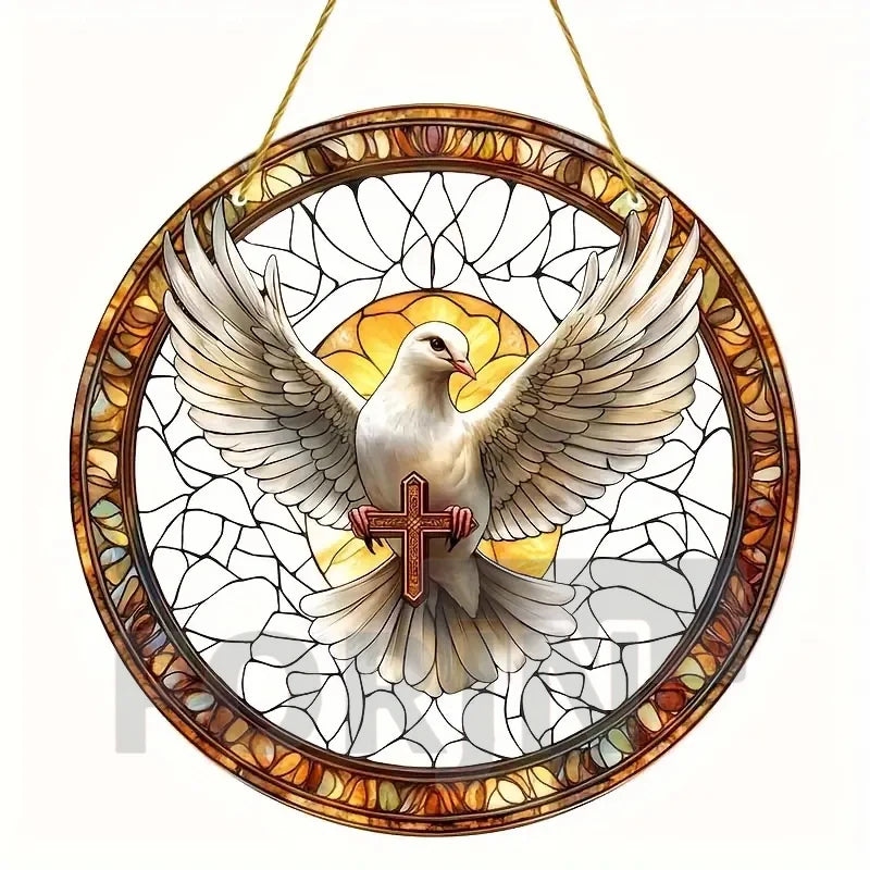 Christian Cross Suncatcher Hanging Decor