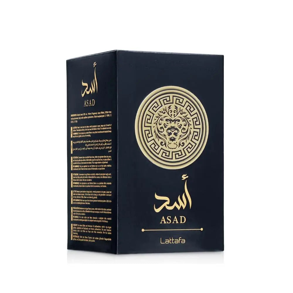 Lattafa Asad Eau de Parfum para hombre y mujer | Fragancia árabe de larga duración | 100 ml | Disponible en EE. UU. ¡El mejor regalo!