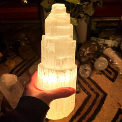 Selenite Crystal Tower Energy Decor