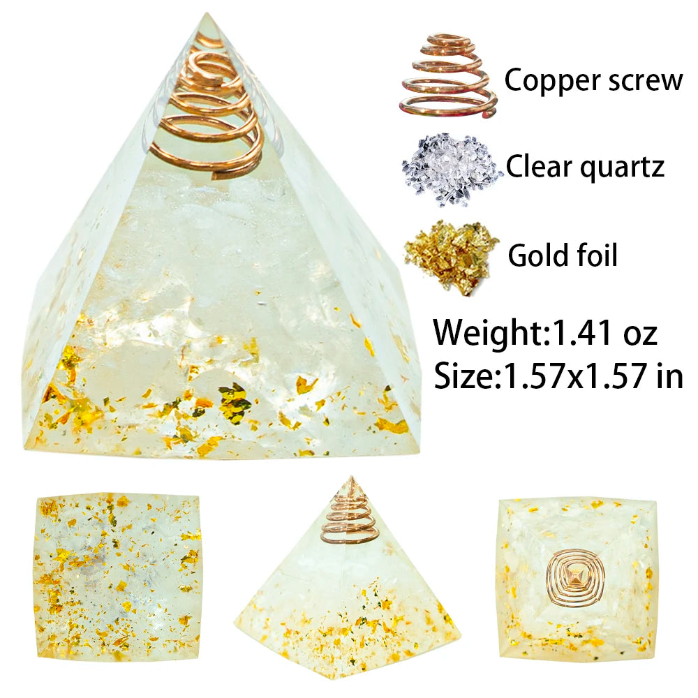 Crystal Energy Pyramid Chakra Decor