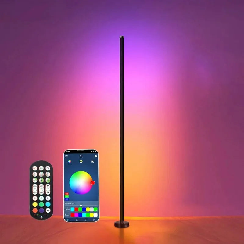 RGB LED Corner Floor Lamp