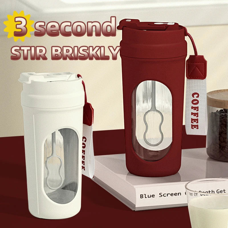 450ml Self Stirring Mug Auto Mixing Cup USB Rechargeable Protein Shaker Coffee Milk Powder Blender Fitness Gym Travel Bottle