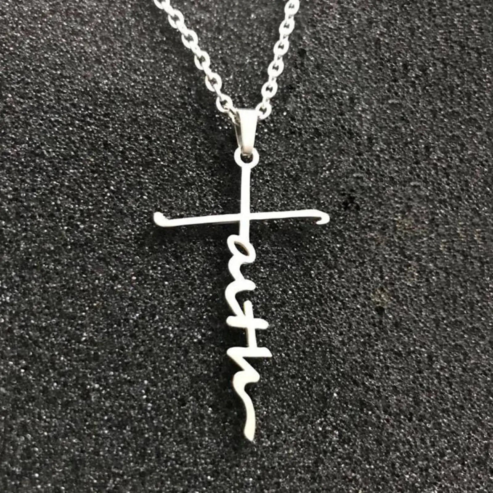 Faith Cross Pendant Necklace Unisex