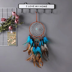 Handmade Feather Dream Catcher Wall Decor