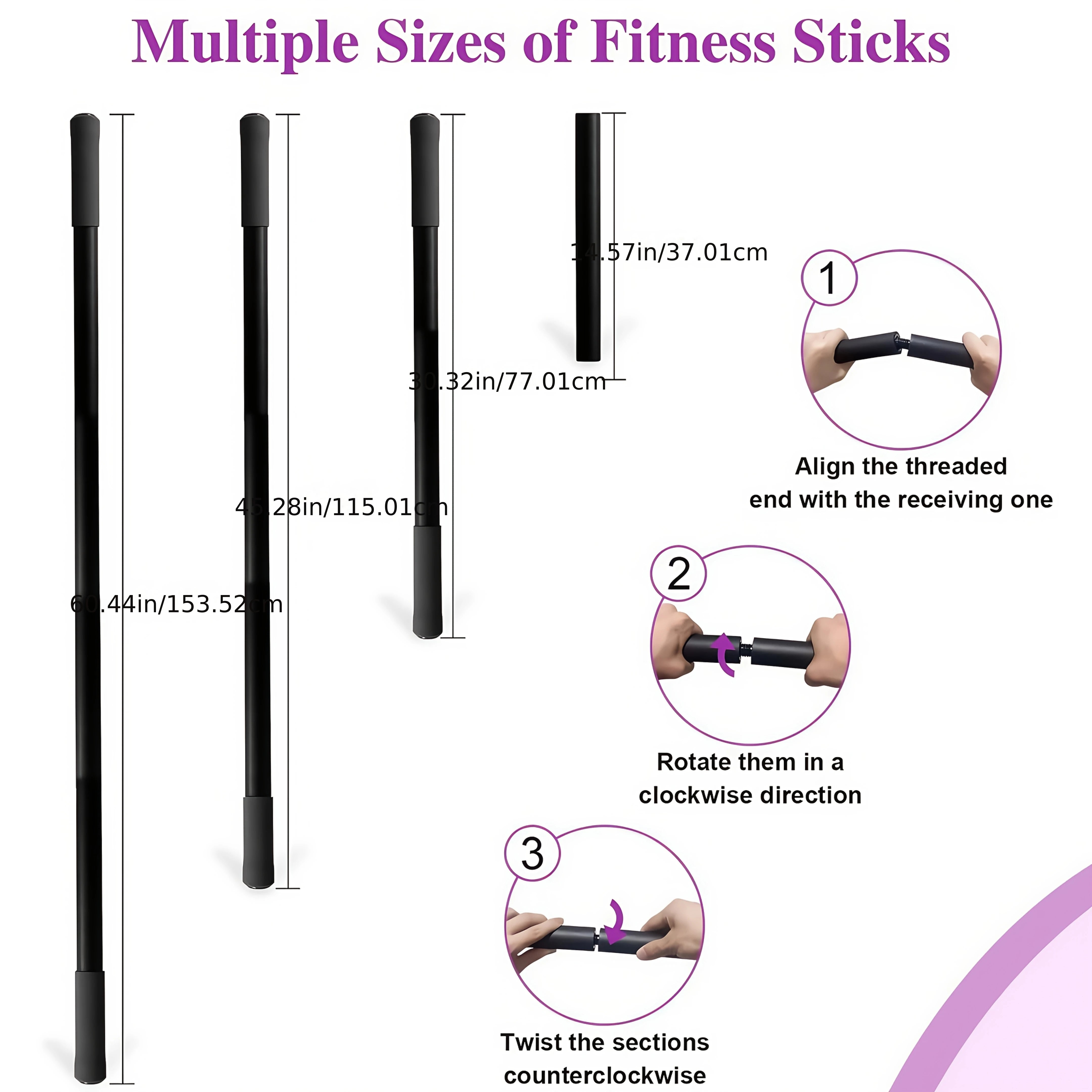Adjustable Yoga Mobility Stretch Stick