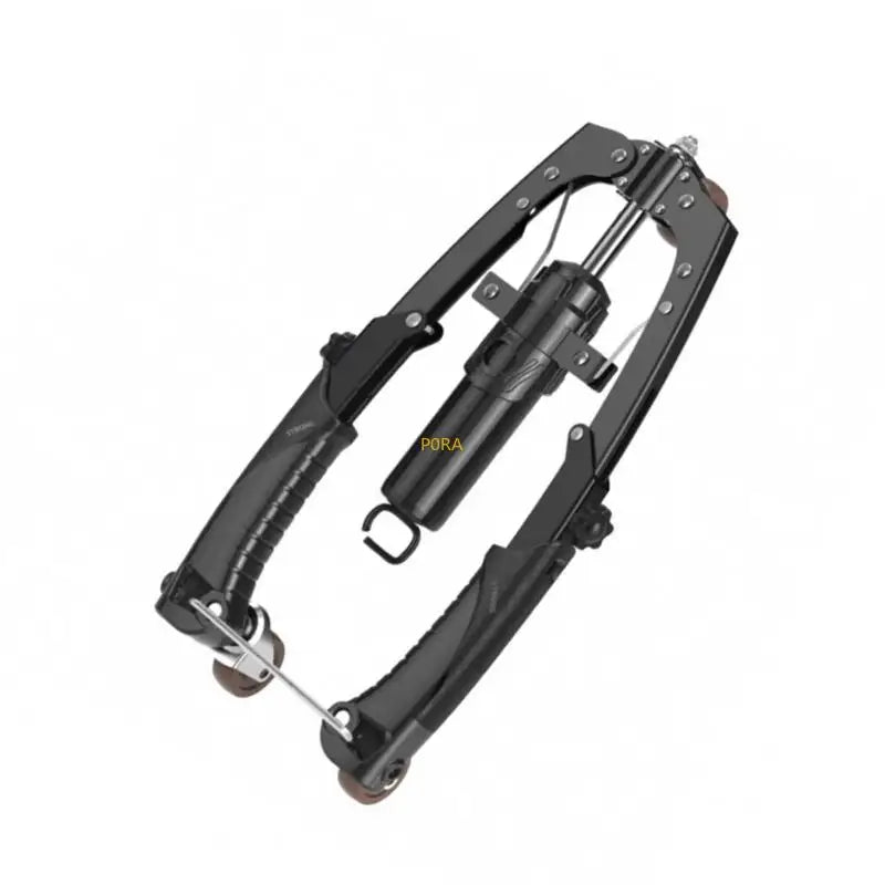 The Hydraulic Arm Exerciser Adjustable Resistance Home Fitness Equipment is a unisex, easy-to-use black device featuring adjustable resistance and visible knobs for precise handling and effective arm training during workouts.
