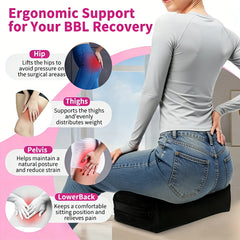 BBL Seat Cushion Comfortable and Firm Butt Support Cushions,For Post-Op Recovery,Butt Lift Rotects Waist, Beautifies Hips
