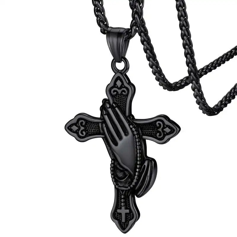 Christian Cross Prayer Necklace Jewelry