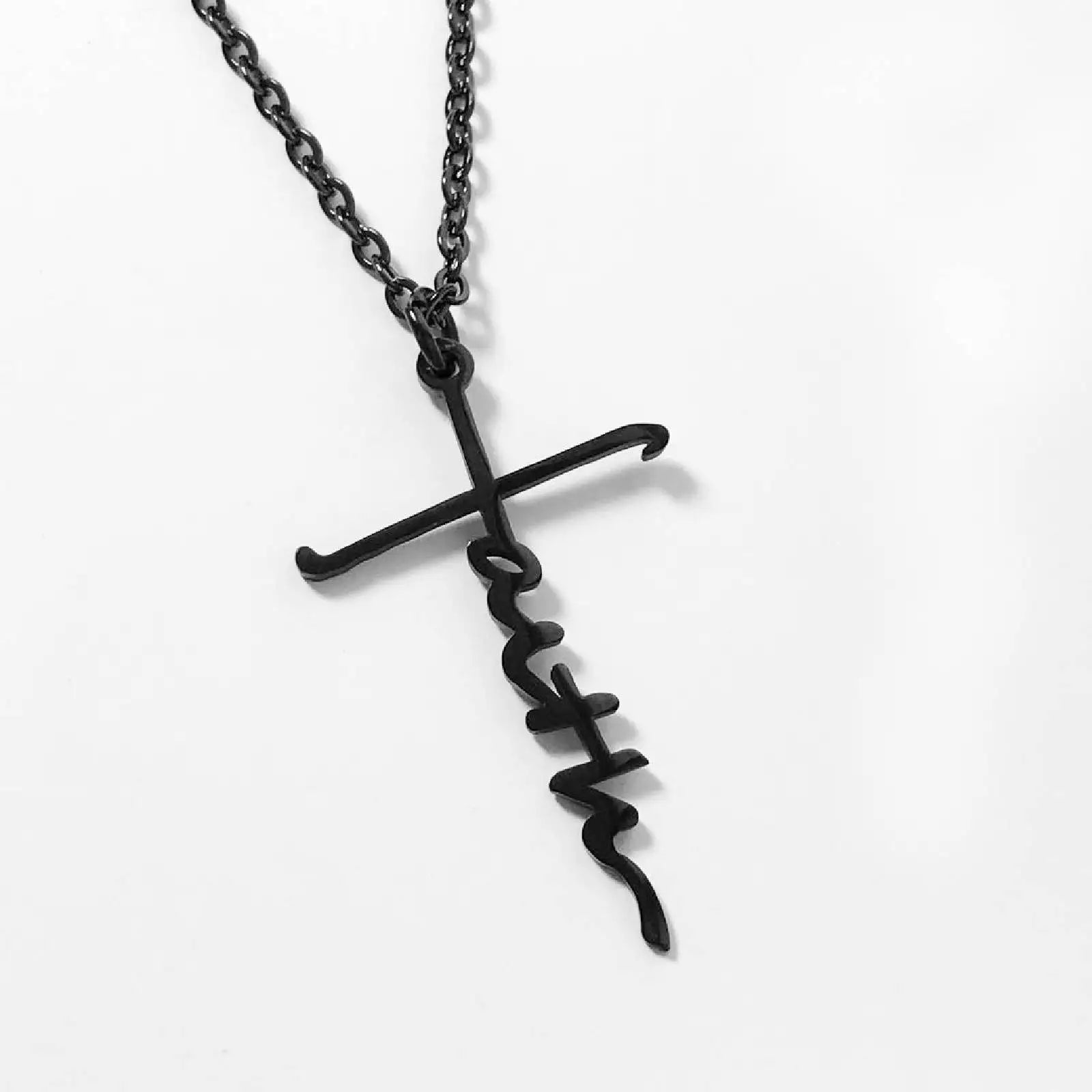 Faith Cross Pendant Necklace Unisex