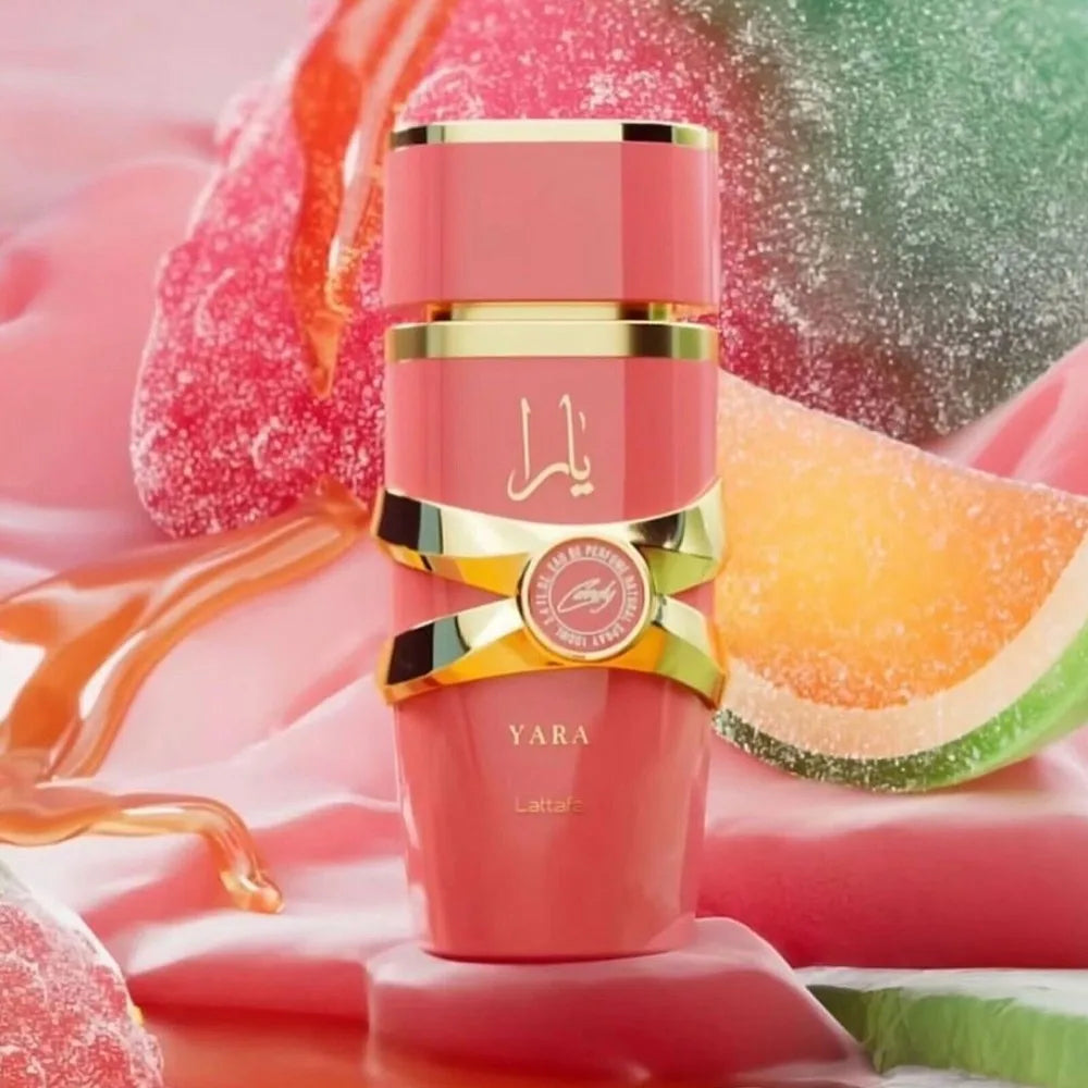 Lattafa Yara Candy Eau de Parfum EDP Spray para mujer 3.4 oz/100 ml NUEVO en caja de EE. UU.