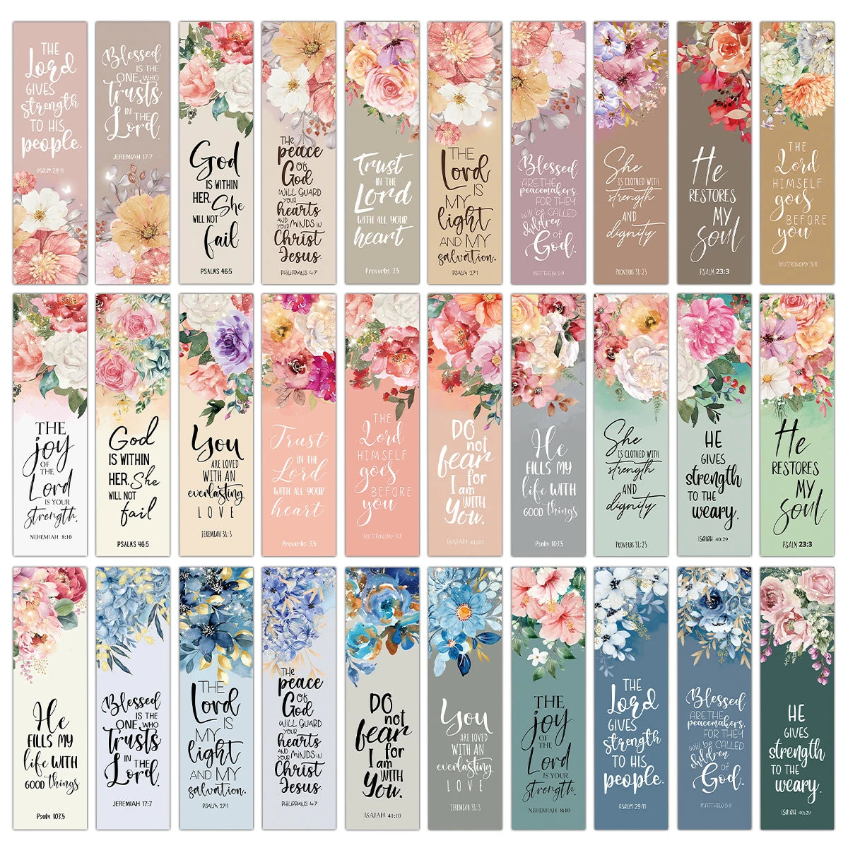 Inspirational Bible Verse Bookmark Set