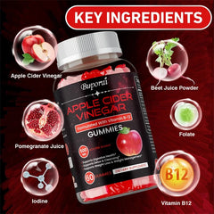 Apple Cider Vinegar Gummies - Promotes Digestive Health, Relieves Bloating and Constipation, Burns Fat, Weight Management