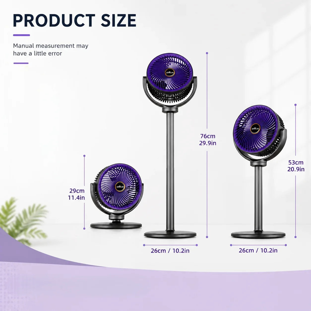 3-in-1 Portable Air Circulator Fan