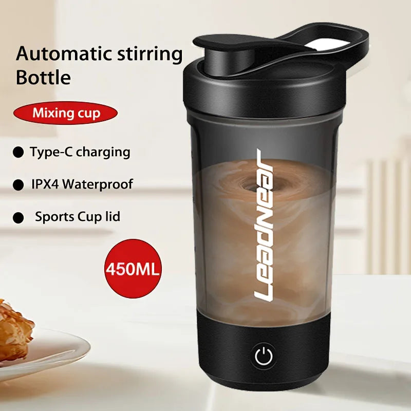 650ml USB Rechargeable Electric Protein Shaker Bottle