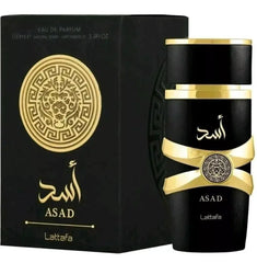 Lattafa Asad Eau de Parfum para hombre y mujer | Fragancia árabe de larga duración | 100 ml | Disponible en EE. UU. ¡El mejor regalo!