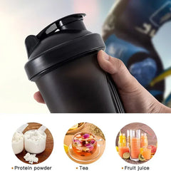 1-7PCS Shaker Bottles Sport Water Cups Whey Protein Powder Mixer Bottle Fitness Gym Shaker Outdoor Portable Plastic Drink Cup