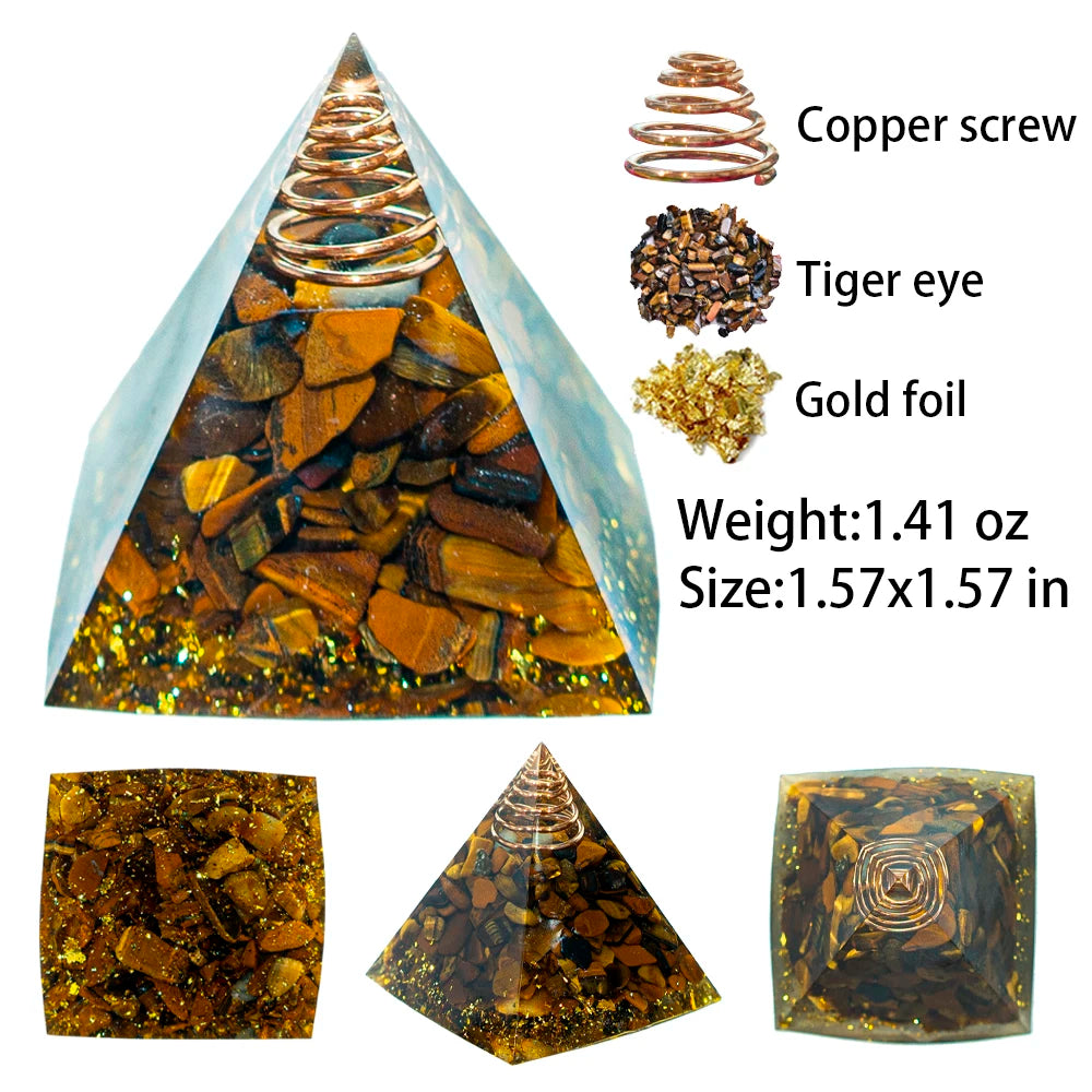 Crystal Energy Pyramid Chakra Decor