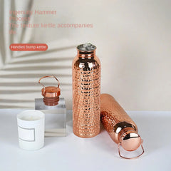 800ml Pure Copper Insulated Stainless Steel Water Bottle