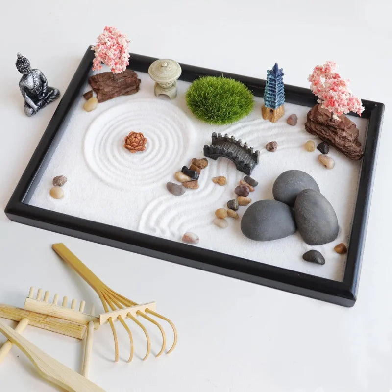 Zen Garden Stress Relief Desk Decor