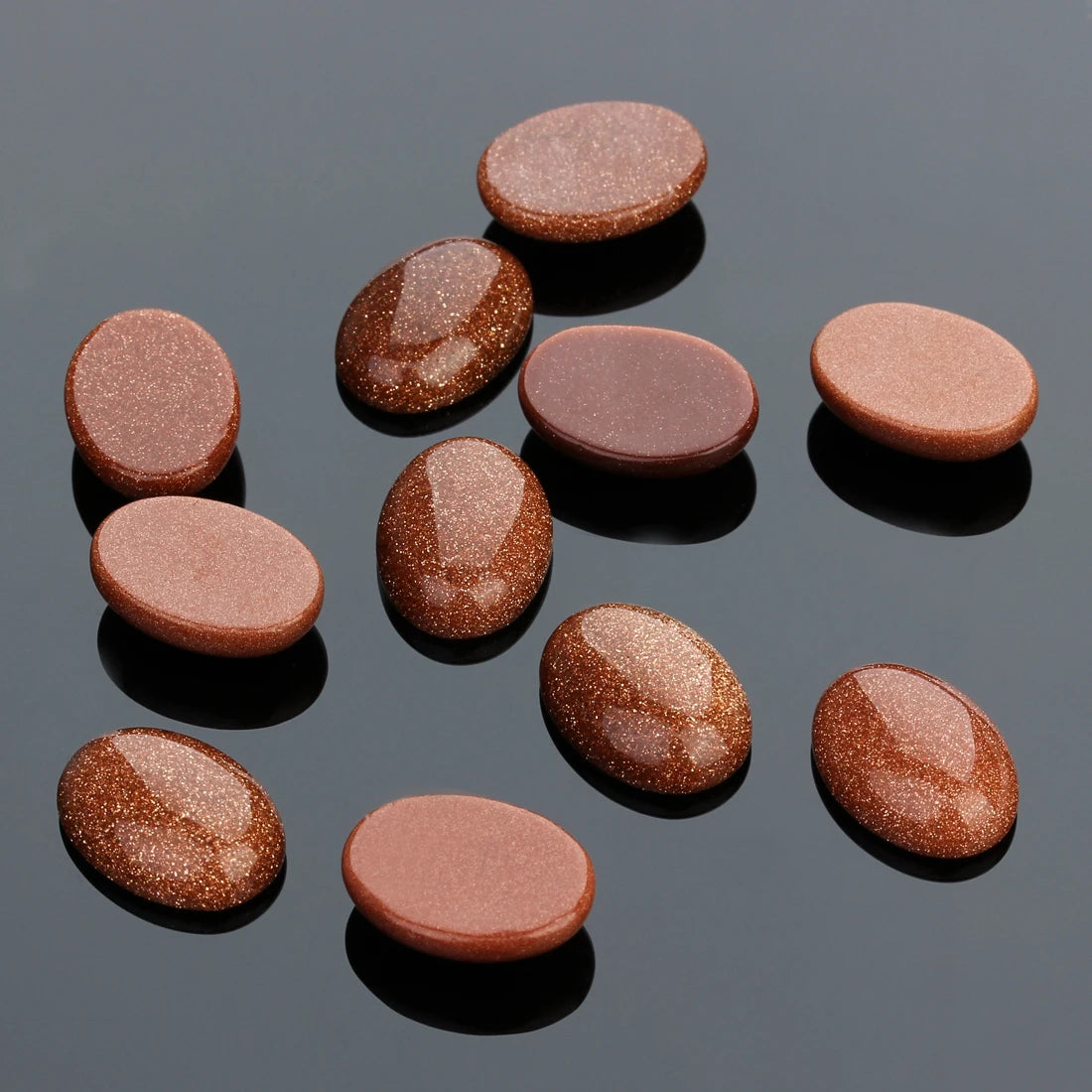 Natural Stone Oval Cabochon Beads