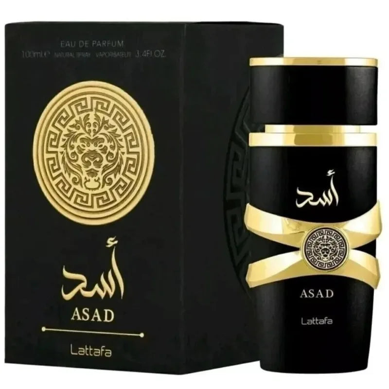 Perfumes Lattafa Black Edition Asad para unisex, eau de parfum en spray, 100 ml, aroma floral duradero, el mejor regalo.