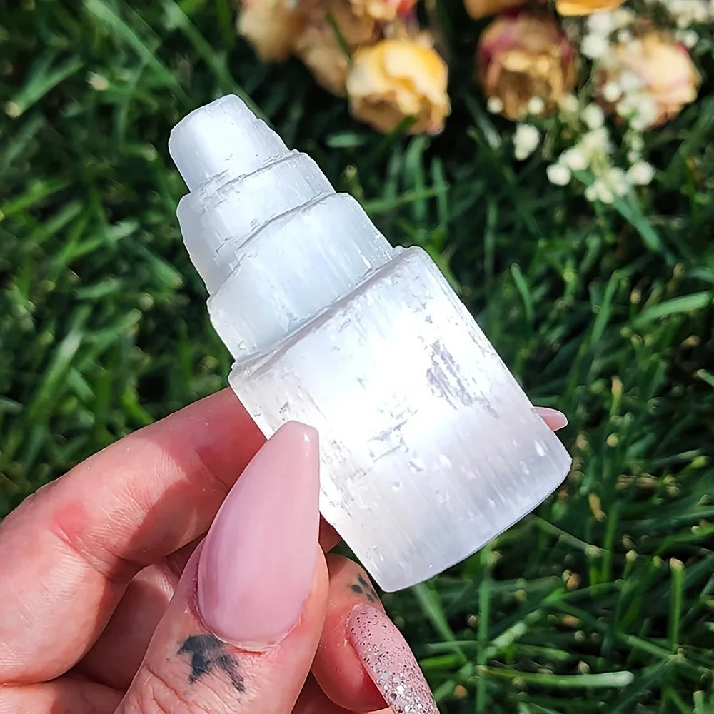 Selenite Crystal Tower Energy Decor