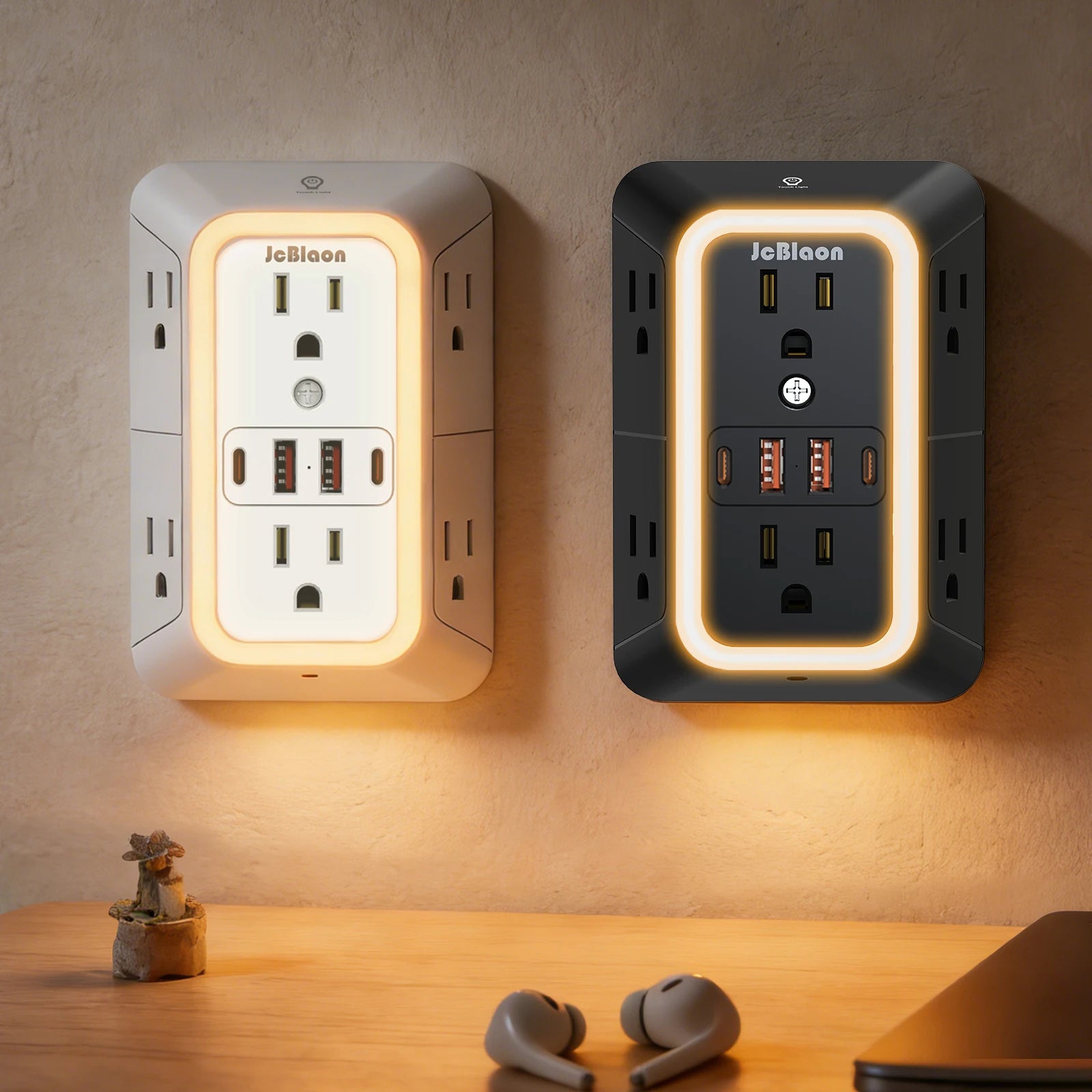 Wall Outlet Extender with USB Ports